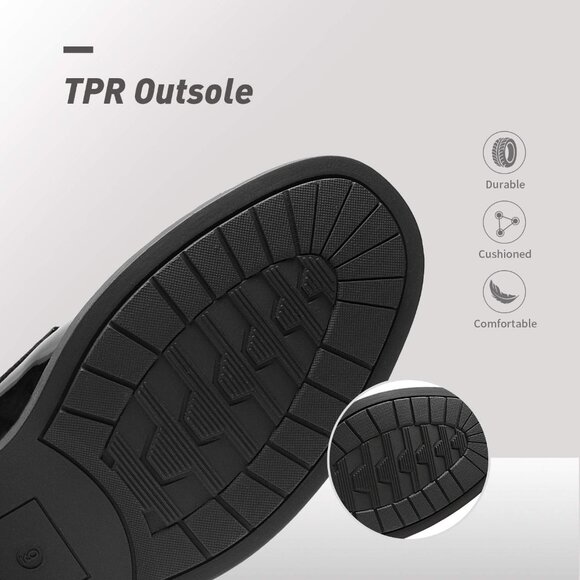 Men's Black/Pat Classic Lace-up Cushioned Round-toe Formal Oxford Dress Shoes - Picture 8 of 10